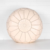 GOLD Moroccan Leather Pouf
