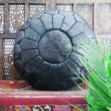GOLD Moroccan Leather Pouf