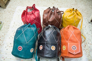 Moroccan leather bag