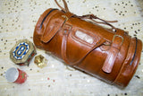 Unisex  Leather kilim brown Travel bag