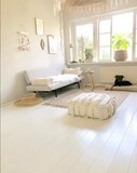 White Ben ourain Kilim Floor Cushion