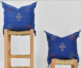 Navy Cactus Berber cushion Pillow
