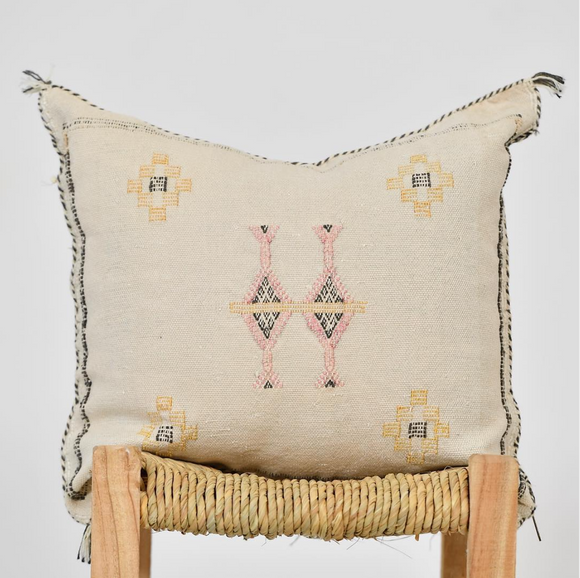 Nude Pink Cactus Berber cushion Pillow