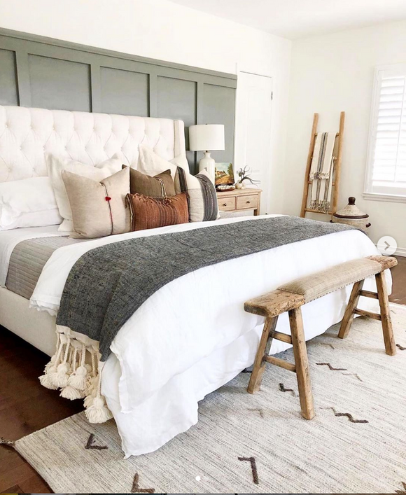 Brided Pompom Moroccan Blanket