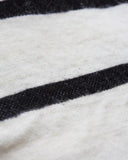 White & Black stripes Moroccan Pompom Blanket