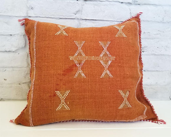 Orange Cactus Berber cushion Pillow