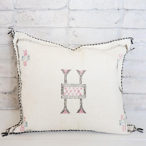 White Cactus Berber cushion Pillow