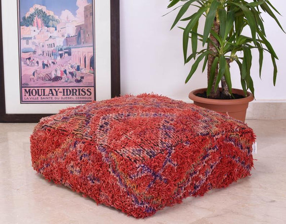 Hand Woven Berber Fabric.Floor Cushion