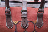 Brown Leather kilim Barrel Travel bag