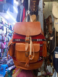 Genuine leather moroccan shoulder bag